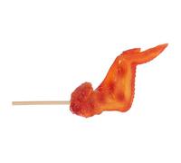 minkissy Realistic Faux Chicken Wings Decor PVC Food Model Grilled Stuffed Wings Display Prop for Restaurant Menu Photography Kitchen Counter Decoration
