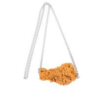 minkissy Realistic Fried Chicken Necklace Food Model Pendant Hip Hop Clothing Accessory Unique Novelty Food Neck Chain for Men Women Quirky Fashion Statement