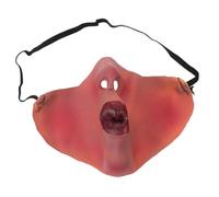 minkissy Realistic Half Face Mask with Human Nose and Lips for Halloween Cosplay Comfortable Elastic Fit for Parties and Stage Shows Unique Spooky Accessory for Memorable Costumes