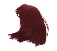 minkissy Realistic Short Wine Wig with Bangs Synthetic Hair Bob Wig for Women for Cosplay and Halloween Chic Shoulder Style