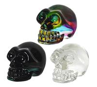 minkissy Realistic Skull Model Halloween Decor Gothic Skulls Bone Figurine for Decor