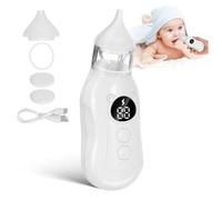 minkissy Rechargeable Nasal Aspirator with Multiple Suction Levels Soft Silicone Tip Electric Nose Sucker for Newborns Boys Portable Mucus Cleaner for and Hygienic