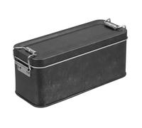 minkissy Rectangular Tins Box with Lid Airtight Cookie Tin Empty Metal Candy Storage Container for Treats Candles Jewelries Black