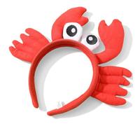 minkissy Red Crab Plush Headband with Big Eyes And Claws Cute Costume Hair Accessory Perfect for Ocean Theme Party Halloween Birthday Cosplay Photo Props