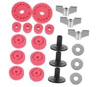 minkissy Red Drum Eva Cotton Pad Kit Cymbal Replacement Accessories with Cushion Gasket Clutch Tube Nuts Sleeves for Drum and Stand Protection