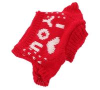 minkissy Red Knitted Hoodie Sweater for Bear Dolls Soft Yarn Winter Coat Doll Clothes DIY Plush Accessories for Creative Family Bonding and Cozy Decoration
