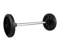 minkissy Replacement Rubber Wheels for Trash Can with 48cm Hollow Shaft, Small Plastic Garbage Bin Casters for Smooth Movement, Trash Can Accessories for Waste and Recycling Bins