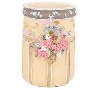 minkissy Resin Makeup Brush Organizer Stylish Desktop Cup for Cosmetics Pens Brushes Open Design for Easy Access for Teachers Students for Home Office