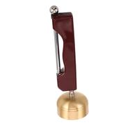 minkissy Retractable Small Copper Temple Bell with Ergonomic Extendable Wooden Handle Lightweight Chime Musical Instrument for Buddhist Chanting and Meditation Compact Portable Traditional
