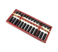 minkissy Retro Column Wooden Abacus Tool with Sturdy Frame Educational Counting for Early Math Learning and Mental Arithmetic Training Portable Vintage Style for Home and School Use