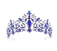 minkissy Retro Crown Headband Unique Crown and Baroque Style Delicate Rhinestone Detail for Wedding Accessory and Special Occasions Female Hair