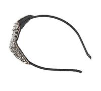 minkissy Retro Handmade Beaded Headband Rhinestone Tiara for Women Hair Accessories for Girls