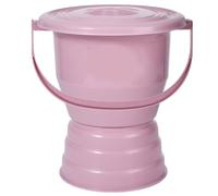 minkissy Reusable Thick Plastic Spittoon with Handle and Lid, Smooth Surface Bedpan Urinal for Disabled and Elderly, for Family Use and Nighttime Convenience
