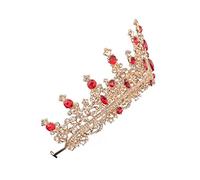 minkissy Rhinestone Bride Tiara Crown Elegant Wedding Hair Accessory for Women Bridal Banquet Party Headpiece with Stable Fit and Shiny Decorative Stones