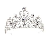 minkissy Rhinestone Crown Bridal Tiara Women Wedding Headband Elegant Hair Accessories Party and Wedding