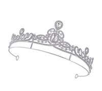 minkissy Rhinestone Crown Headband Bridal Tiara Wedding Accessory for Women Pageant Jewelry