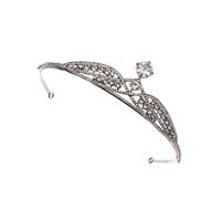 minkissy Rhinestone Crown Headband Elegant Bride Tiara Wedding Dress Accessory Shiny Delicate Crown Headdress Celebration