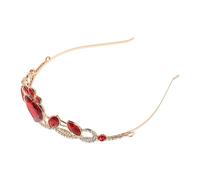 minkissy Rhinestone Crown Headband for Wedding Bride Hair Accessories Elegant Princess Crown Wedding Headpiece Romantic Heart Design Bridal Headdress