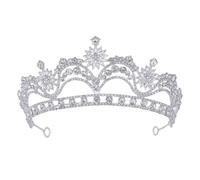 minkissy Rhinestone Crown Headpiece Women Bridal Tiara Hen Party Headdress Fashionable Rhinestone Crown for Women