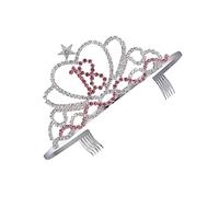 minkissy Rhinestone Crown Tiara Headband Number 18 Crystal Tiara Comb Featuring Reliable Combs Design for 18th Birthday Party White Hair Accessory for Girls Fancy Rhinestone Headpiece Bridal Robe
