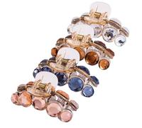 Minkissy Rhinestone Hair Claw, Large Clear Crystal Octopus Claw Clips Clutcher Crab Jaw Barrettes Grips Clamps for Thick Hair