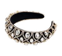minkissy Rhinestone Hair Hoop Headband with Comfortable Wearing Experience and Moderate Weight Elegant Baroque for Women for Parties and Photos