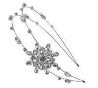 minkissy Rhinestone Hairband for Women Elegant Snowflake Crystal Headband Flower Design Sparkling Hair Accessory for Weddings Parties Bridal Showers