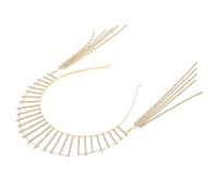 minkissy Rhinestone Headpiece Tassel Head Chain Hair Accessories, Iron and Rhinestone, Golden, for Women and Little, Wedding and Party