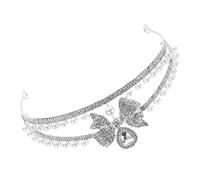 minkissy Rhinestone Pearl Tiara Hair Accessory for Women Elegant Bridal Headpiece for Weddings Birthdays and Parties Lightweight and Durable Occasions