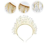 minkissy Rhinestone Wedding Hairband for Brides and Bridesmaids Elegant Geometric Crown Headband Shining Decor for Weddings Birthday Parties and Special Occasions