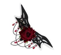 minkissy Romantic Rose Hair Pins and Gothic Bat Hair Clips for Halloween Parties Elegant Accessories for Women for Valentine's Day and Costume Events
