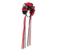 minkissy Rose Flower Halloween Headband Gothic Headdress for Women and Day Accessory Masquerade Costume Floral Crown for Selfie and Cosplay