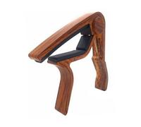 minkissy Rosewood Folk Guitar Capo Aluminum Alloy Tune Clamp for Ukulele Violin Bass Accurate Quick-release Change Trigger Compatible with String Instruments