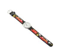 minkissy Round Boys and Girls Watch Fire Truck Pattern Skin-Friendly Silicone for Children