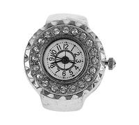 minkissy Round Dial Diamond Ring Watch Stylish Jewelry Watch for Women Featuring Decorative Elements for Everyday Wear Special Occasions
