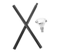 minkissy Royal King Scepter Diamond Wand Prop Silver Two Cane for Halloween Party Cosplay Stage Performance Accessory for Dress Up and Costume Events