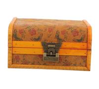 minkissy Rustic Wooden Jewelry Box Storage Box Lock Wooden Jewelry Organizer for Women