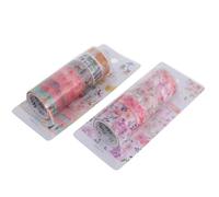 minkissy Sakura Petal Paper Tape Set 2 Boxes 13 Rolls Decorative Adhesive Washi Tape for Scrapbooking Journals DIY Crafts and Notebook Decoration