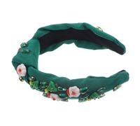 minkissy Santa Claus Headband for Women Christmas Twisted Knot Headband Festive Party Headwear Decoration