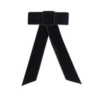 minkissy Satin Ribbon Hair Bow Big Hair Bows Velvet Hair Bow Bowknot Hair Scrunchies Hair Barrettes Collection for Women Girls (Black)