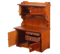 minkissy Scale Farmhouse Dollhouse Furniture DIY Cabinet Bookcase Model Authentic Lifelike Micro Landscape Ornament for Dollhouse Decor