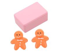 minkissy Scale Mini Gingerbread Man Cookies Dollhouse Food Festive Tiny Kitchen Decor Realistic Miniature Christmas Biscuits for Dollhouse Accessories and Holiday Scenes Micro Landscaping