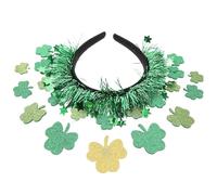 minkissy Shamrock Plastic and Resin Material St Patrick's Day Green Headband for Women Eye-catching Stage Performance Accessory, for Party Costumes and Holiday Celebrations