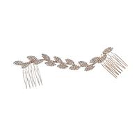 minkissy Shiny Crystal Leaves Bridal Hair Comb for Wedding Headband Accessory for Bride