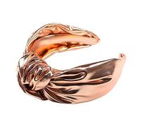 minkissy Shiny Wide Headband for Women Fashion Knot Hair Hoop Metal Hair Accessories for Parties and Everyday Use Rose Gold