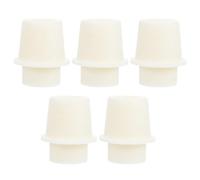 Minkissy Silicone Erlenmeyer Flask Stopper 5 Pcs Conical Glass Tube Stopper for Test Tubes Lab Flasks and Experiment Accessories White 4.40 X 3.80 X 3.00 Cm