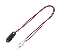 minkissy Silicone Hearing Aid Anti-Loss Lanyard Cord for Seniors Behind-The- Retention Strap with Dual Wine Red Rings for Daily Use