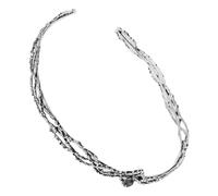 minkissy Silver Large Round Rhinestone Crown Headband, Renaissance Thorn Crown Headdress for Women, Bridal and Gothic Cosplay Hair Accessory for Halloween Party