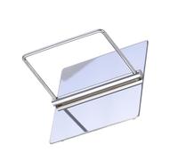 minkissy Silver Stainless Steel Tissue Rack Napkin Holder with Non-Slip Feature and Convenient Use for Party Dessert Table and Other Areas with Modern Clean Look