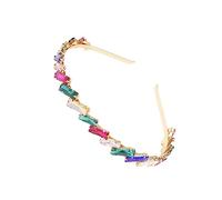 minkissy Simple Hair Alloy Head Stylish Headwear 1pc Glass Rhinestone Headband Details for Women Girls